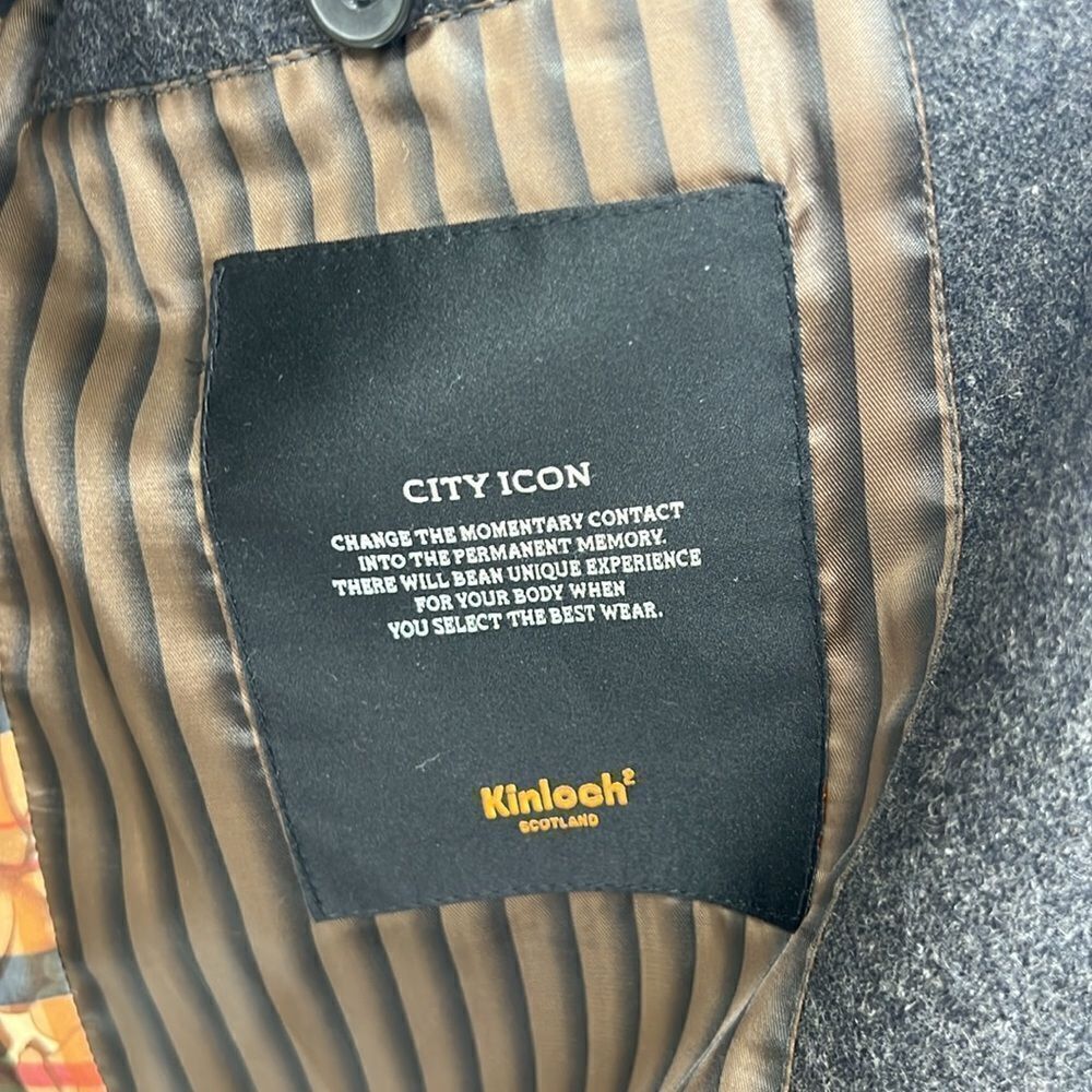 Kinloch Scotland men’s dark gray peacoat dark gray - Picture 6 of 6